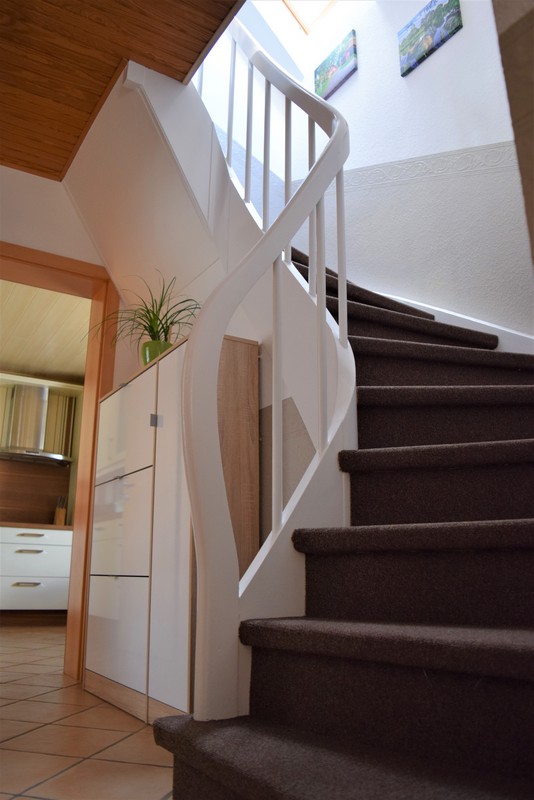 Ferienhaus Heideblüte - Treppe nach oben